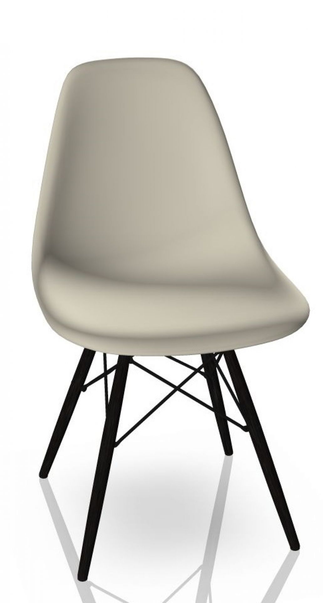 Eames Plastic Side Chair DSW Chaise Vitra Érable noir-caillou