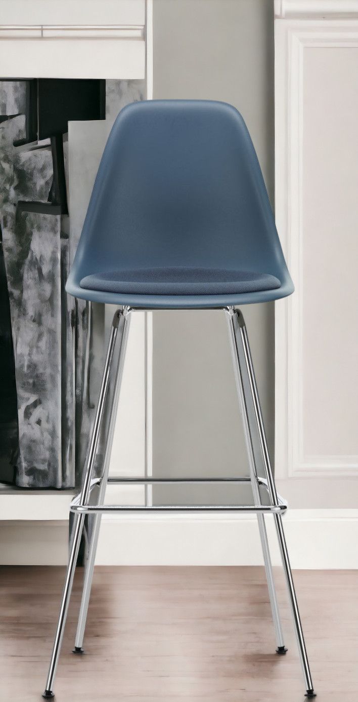 Eames Plastic Bar Stool Tabouret de bar haut avec coussin d'assise Vitra