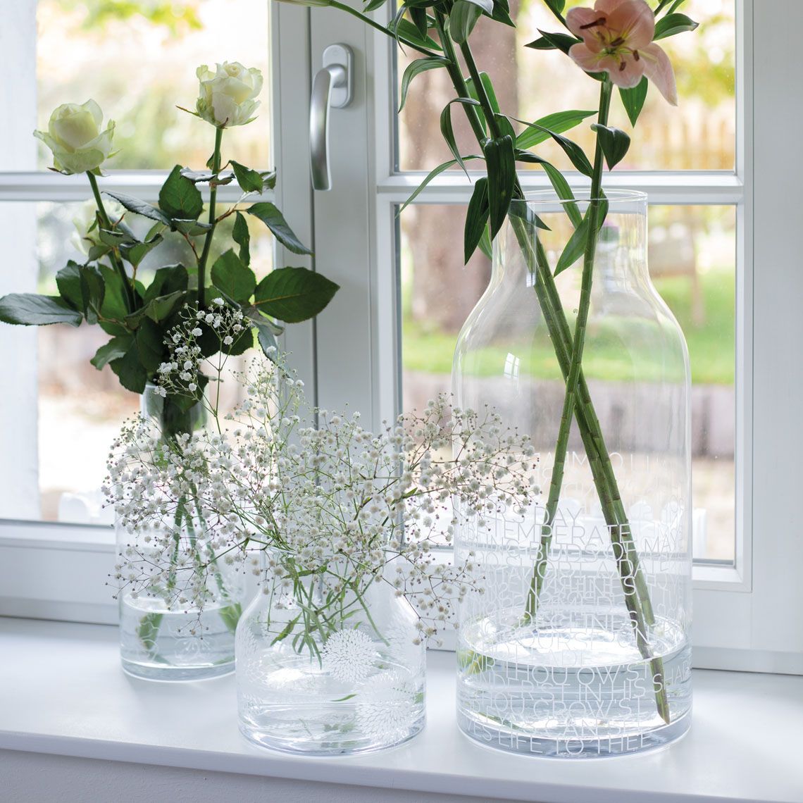 Living vase en verre fleuri Räder OFFRE SPECIALE
