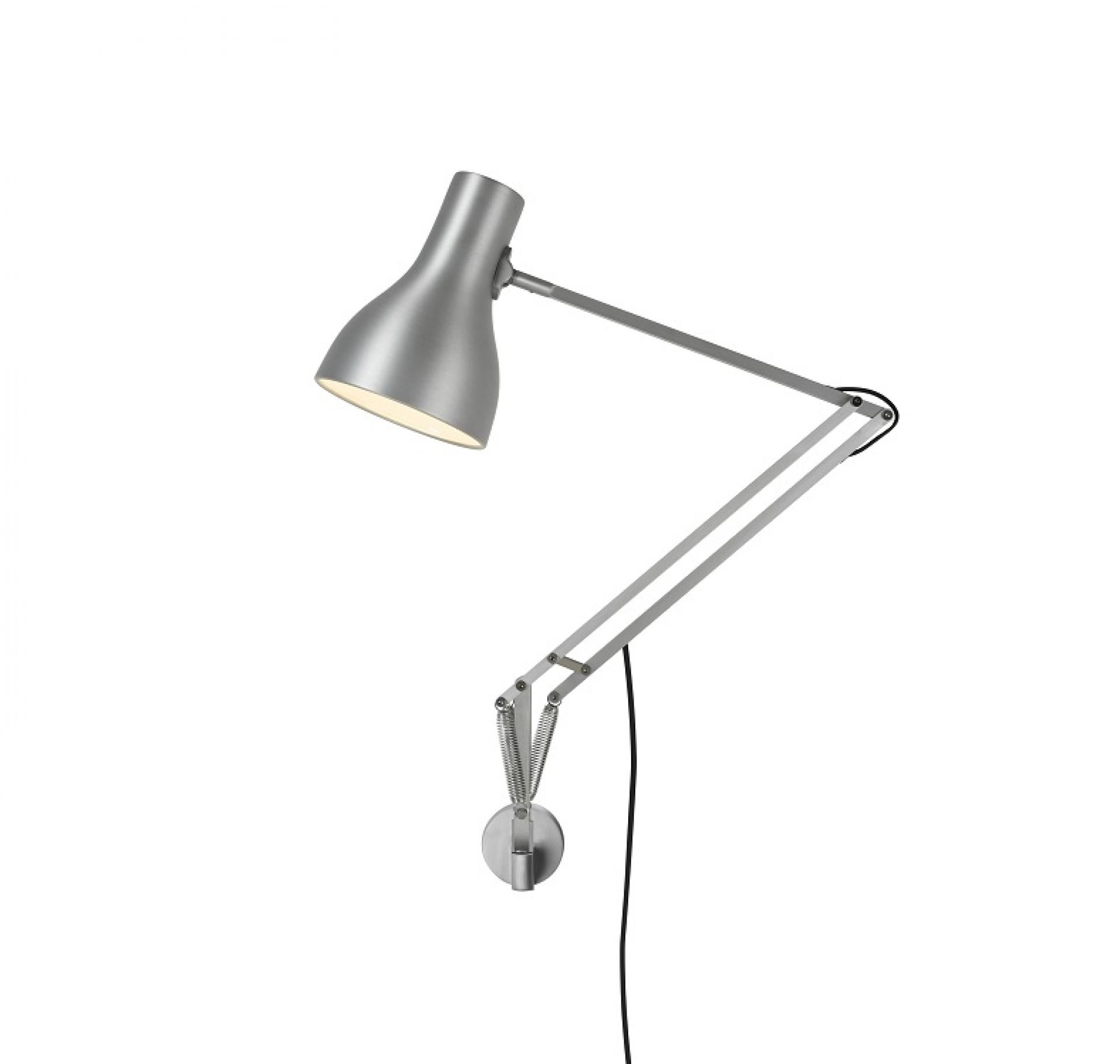 Type 75 Mini Wall Mounted applique murale Anglepoise Argent