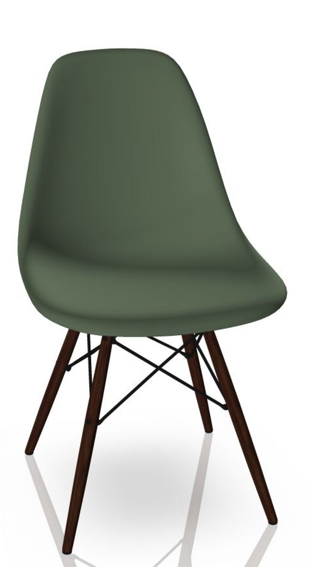 Eames Plastic Side Chair DSW Chaise Vitra Érable sombre - forest