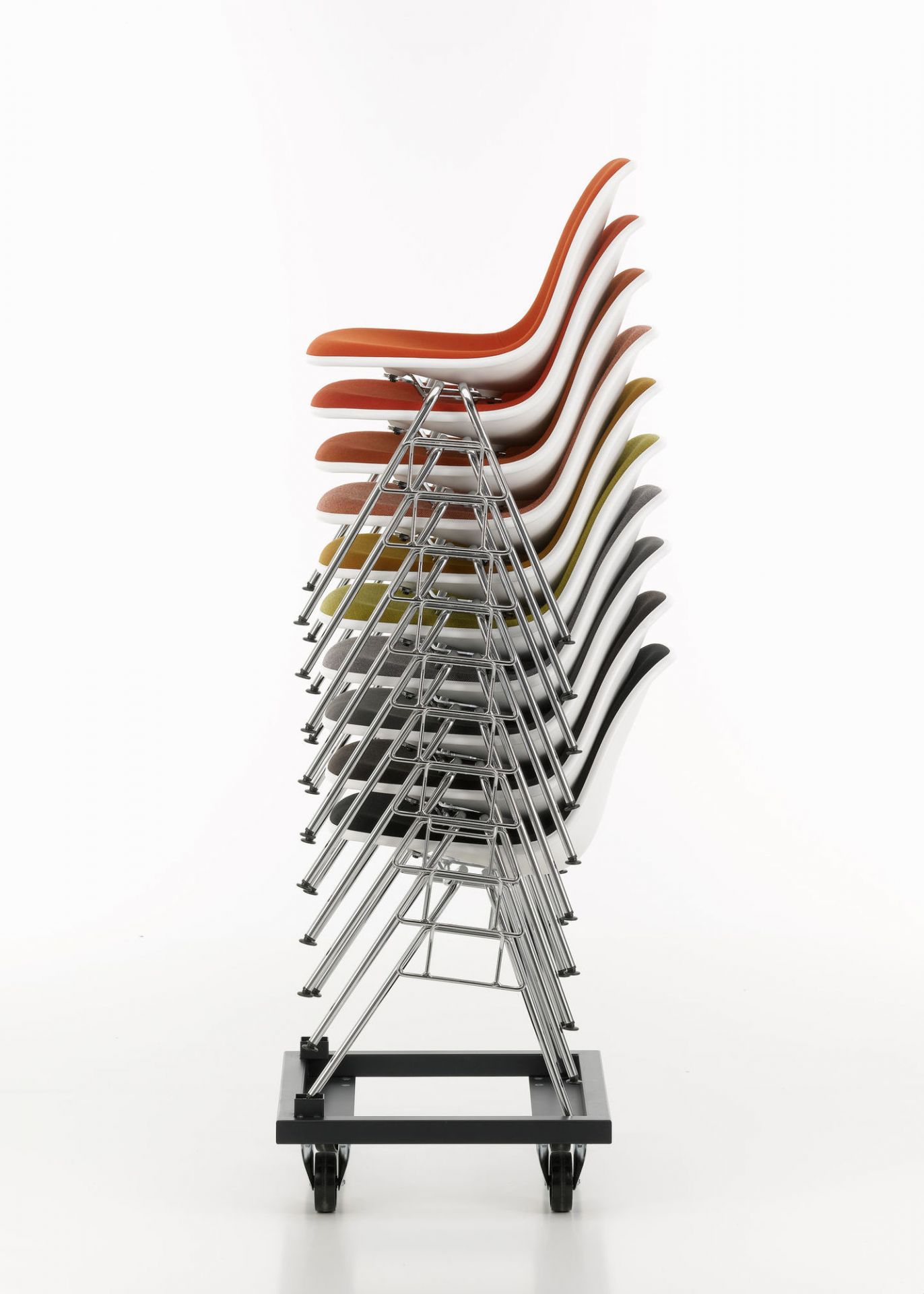Eames Plastic Side Chair DSS Chaise Entièrement Rembourrée Vitra