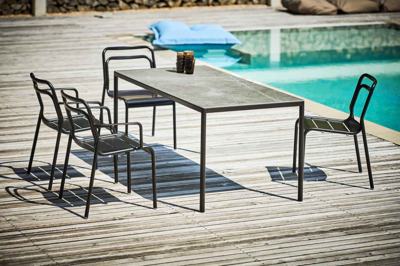 Live chaise empilable Outdoor Jan Kurtz