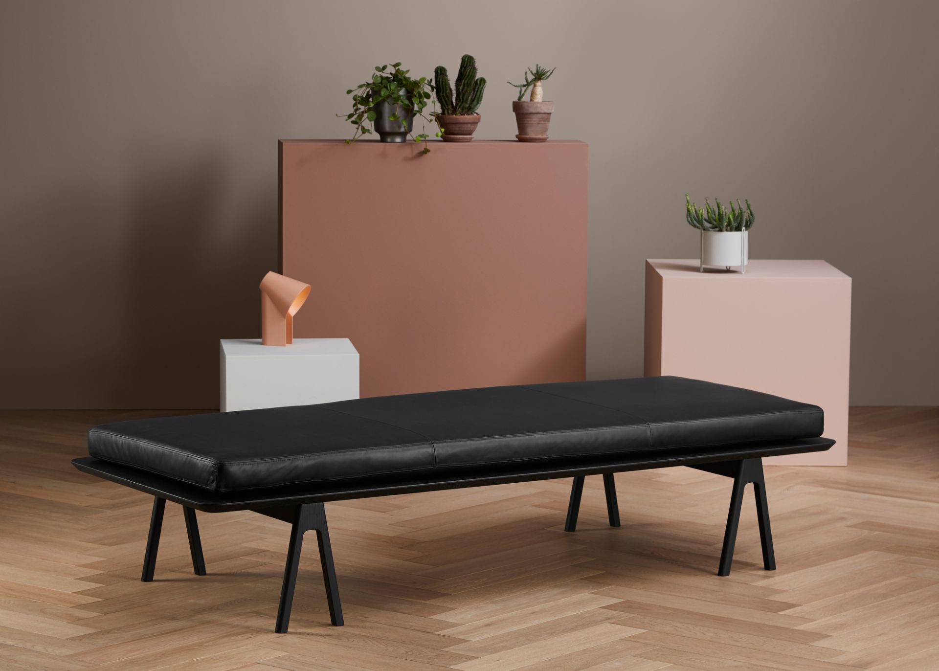 Level Daybed Fainéant Blanc/Noir Woud