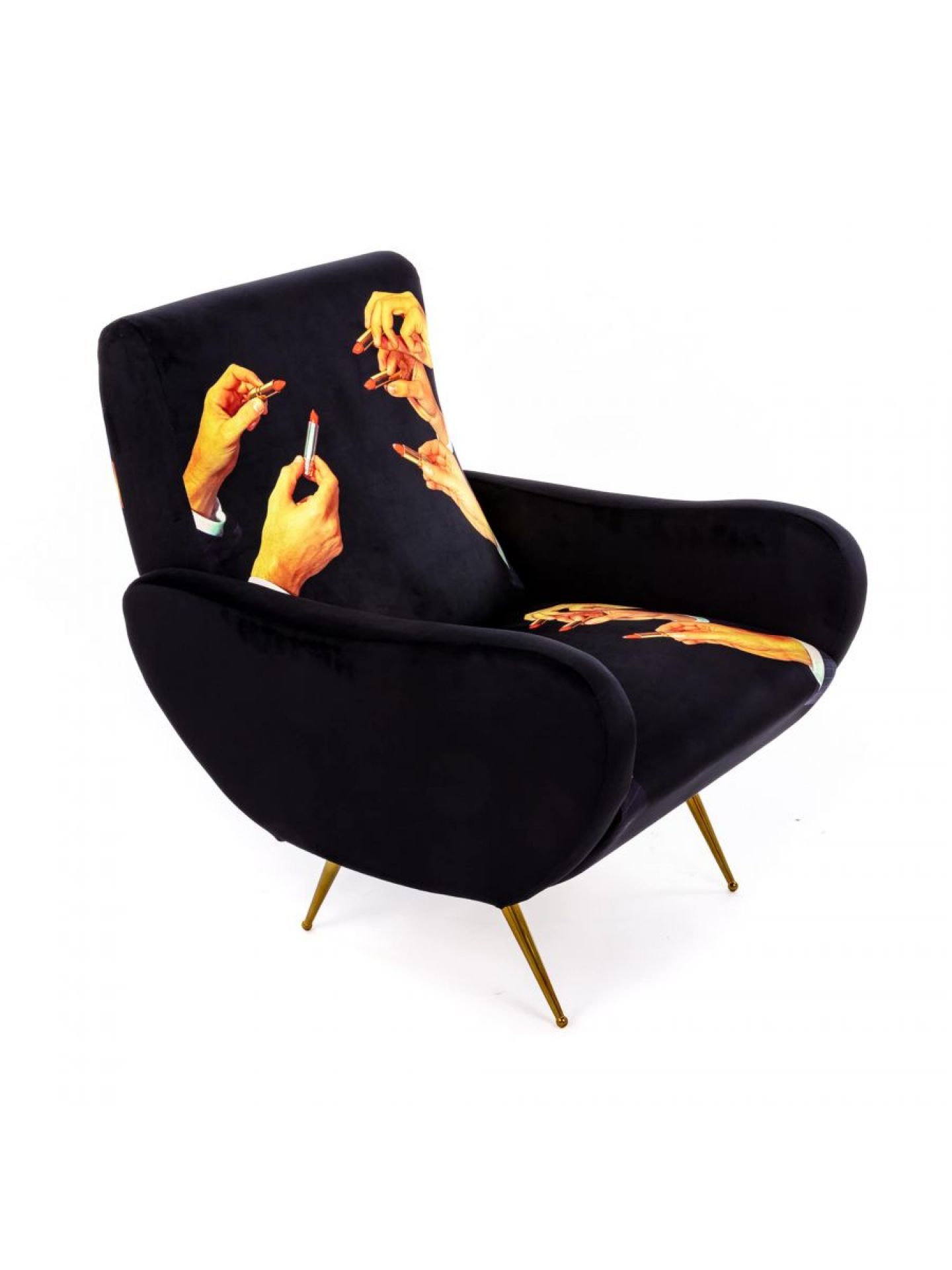 Toiletpaper fauteuil Lipsticks black Seletti