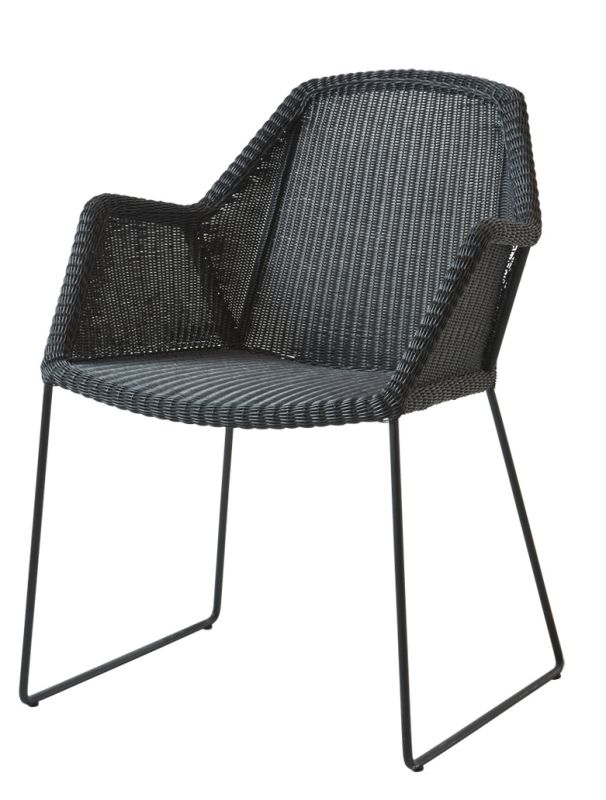 Breeze cadre cantilever Chaise d'extérieur Set de 2 Cane-Line noir