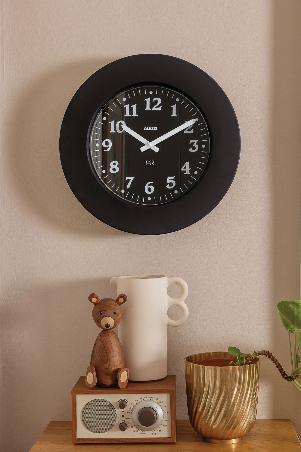 Momento Horloge murale 11 B noir Alessi 