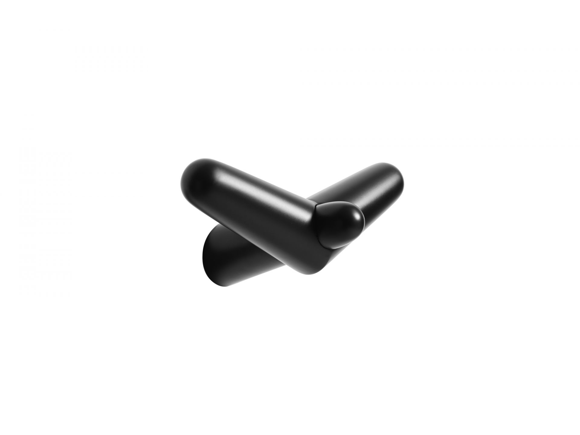 Tail Wing Crochet Moyen Bouleau Peint Noir Woud OFFRE SPECIALE