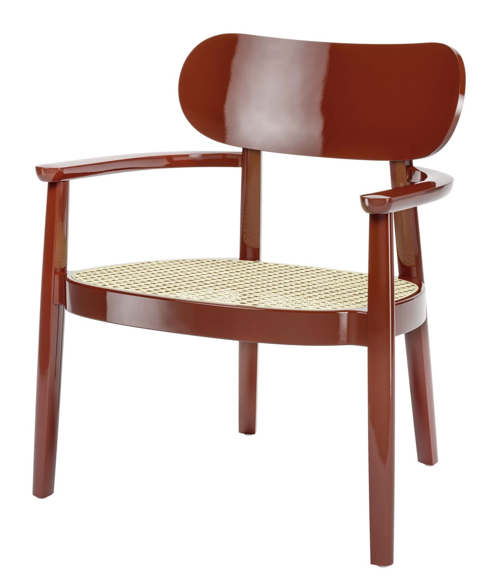 Fauteuil en bois avec accoudoirs 119 F brillant Thonet