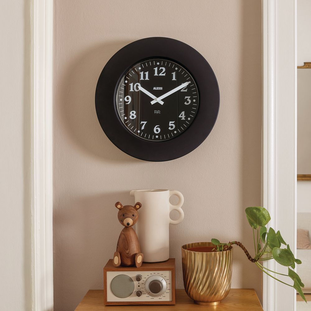 Momento Horloge murale 11 B noir Alessi 