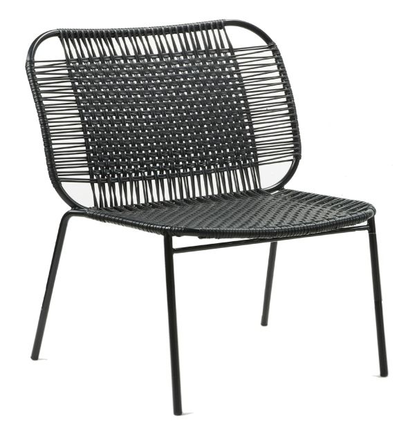 Cielo Lounge Chair low Chaise Lounge basse Outdoor ames Noir - Noir