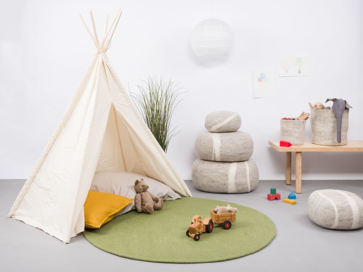 Mono Rond Tapis en feutre Ø 160 cm myfelt