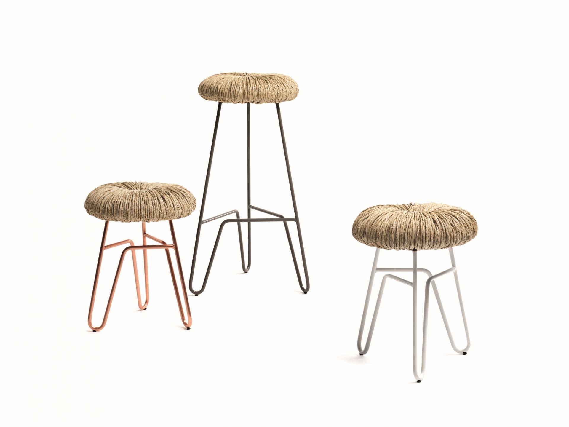 Donut Tabouret gris H45cm Mogg