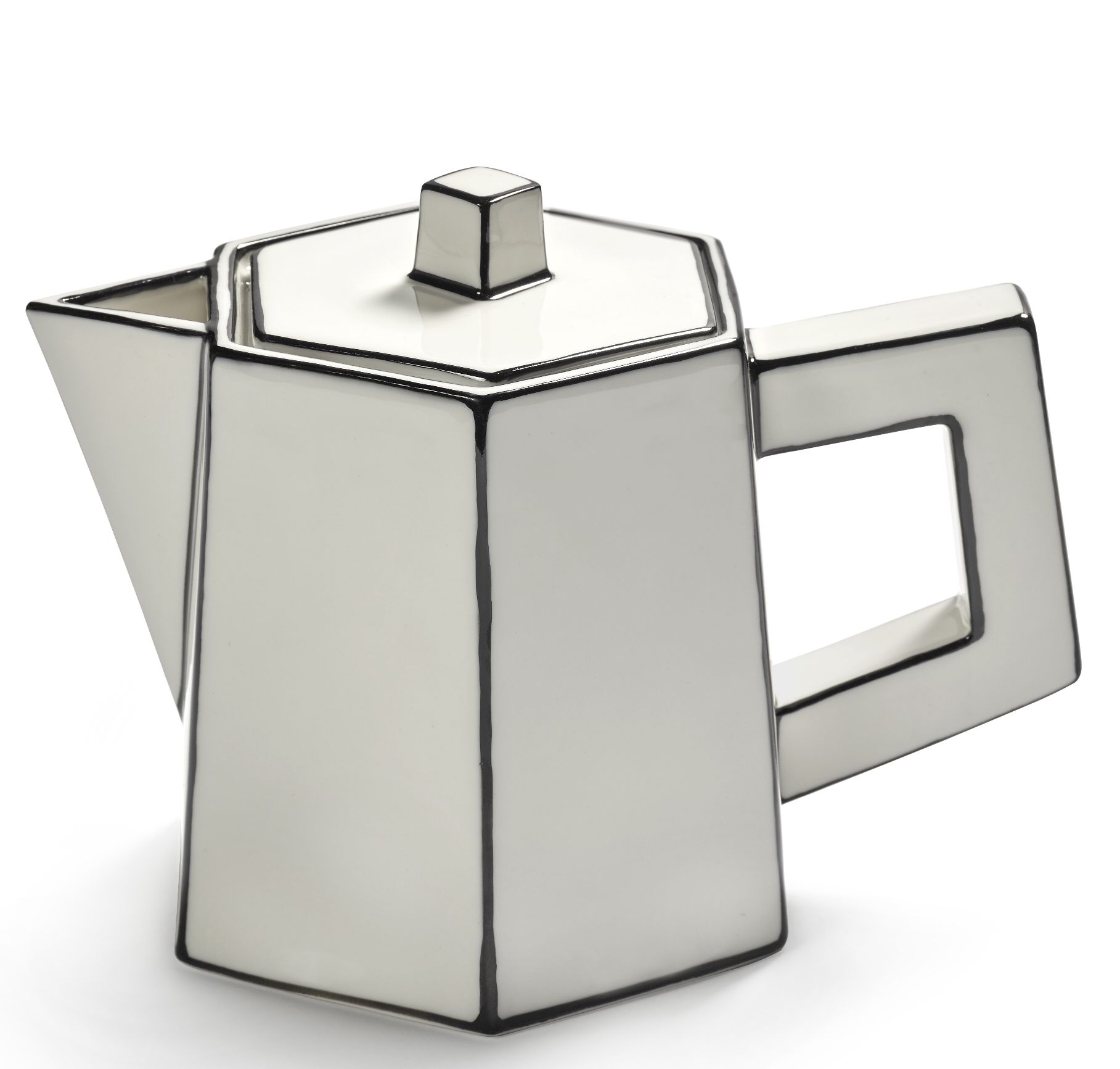 Théière blanche/noire Carte Blanche Serax 