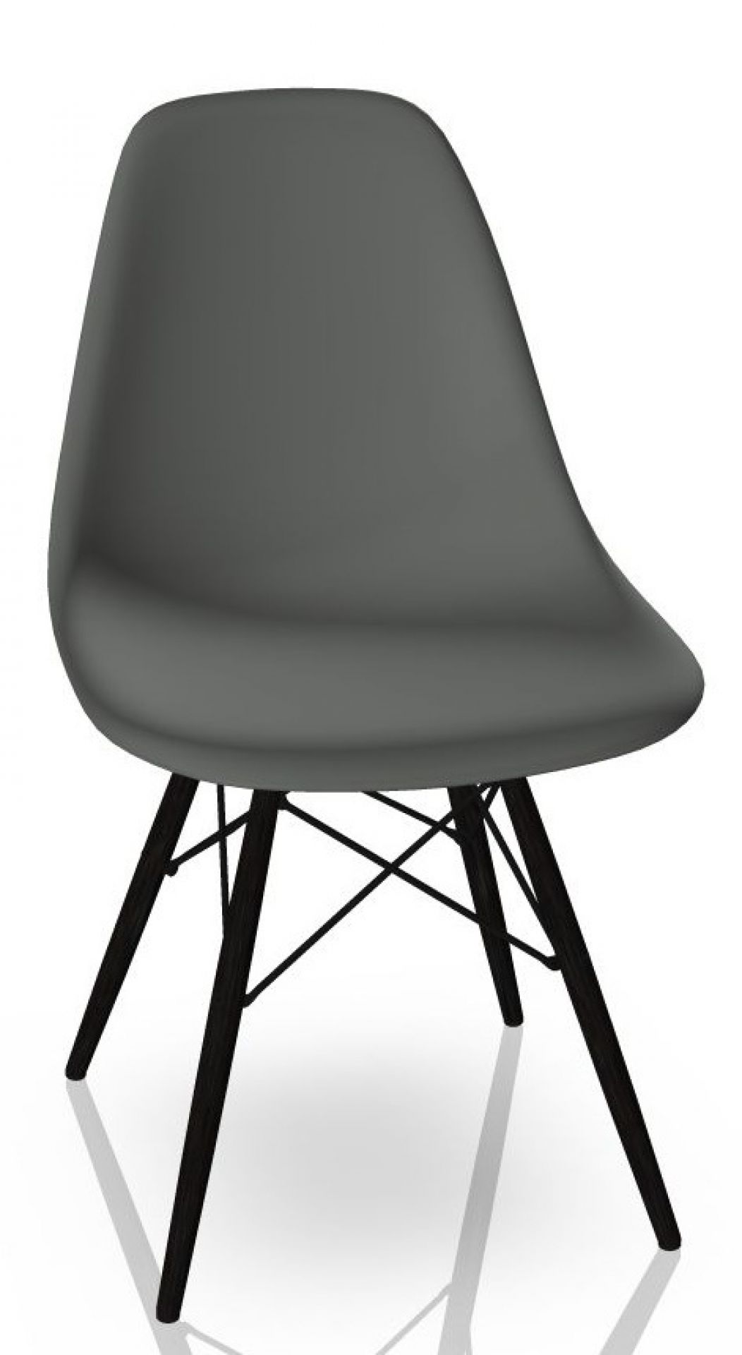 Eames Plastic Side Chair DSW Chaise Vitra Érable - Granite gris