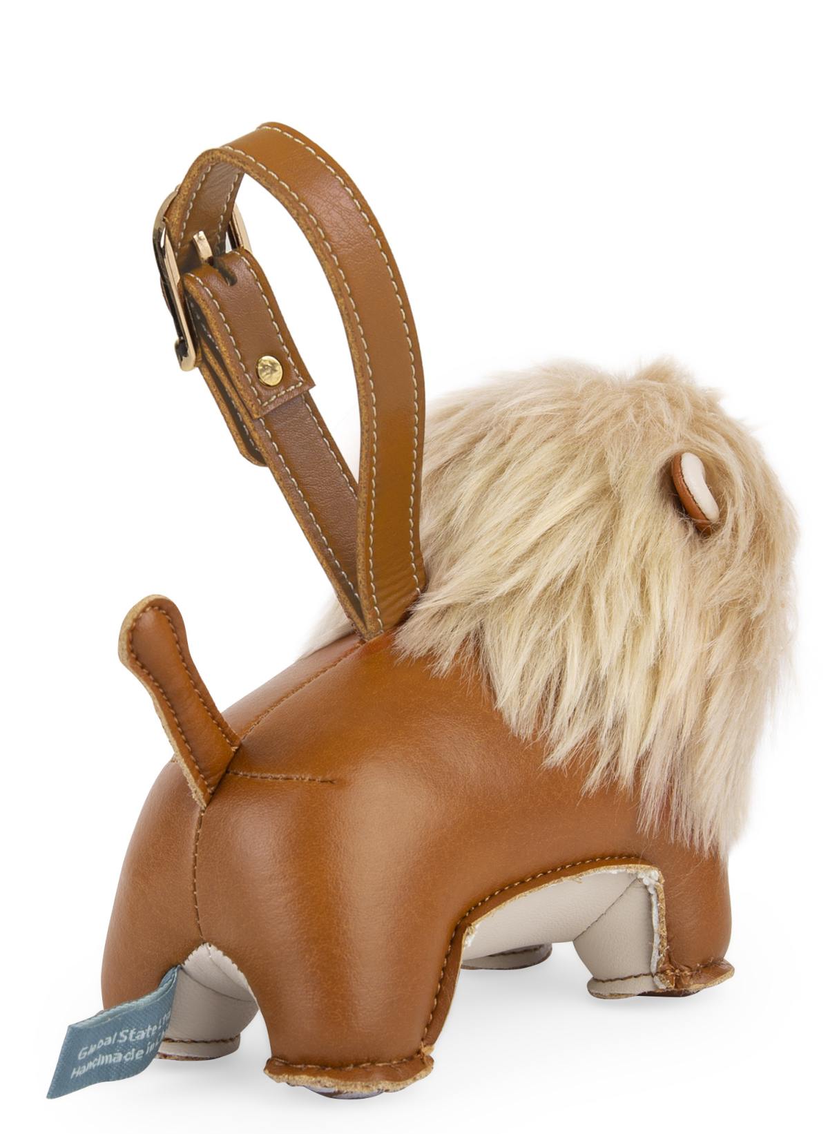 Bag Charm Pendentif de sac Lion Lino Puno Tan / blé Züny 