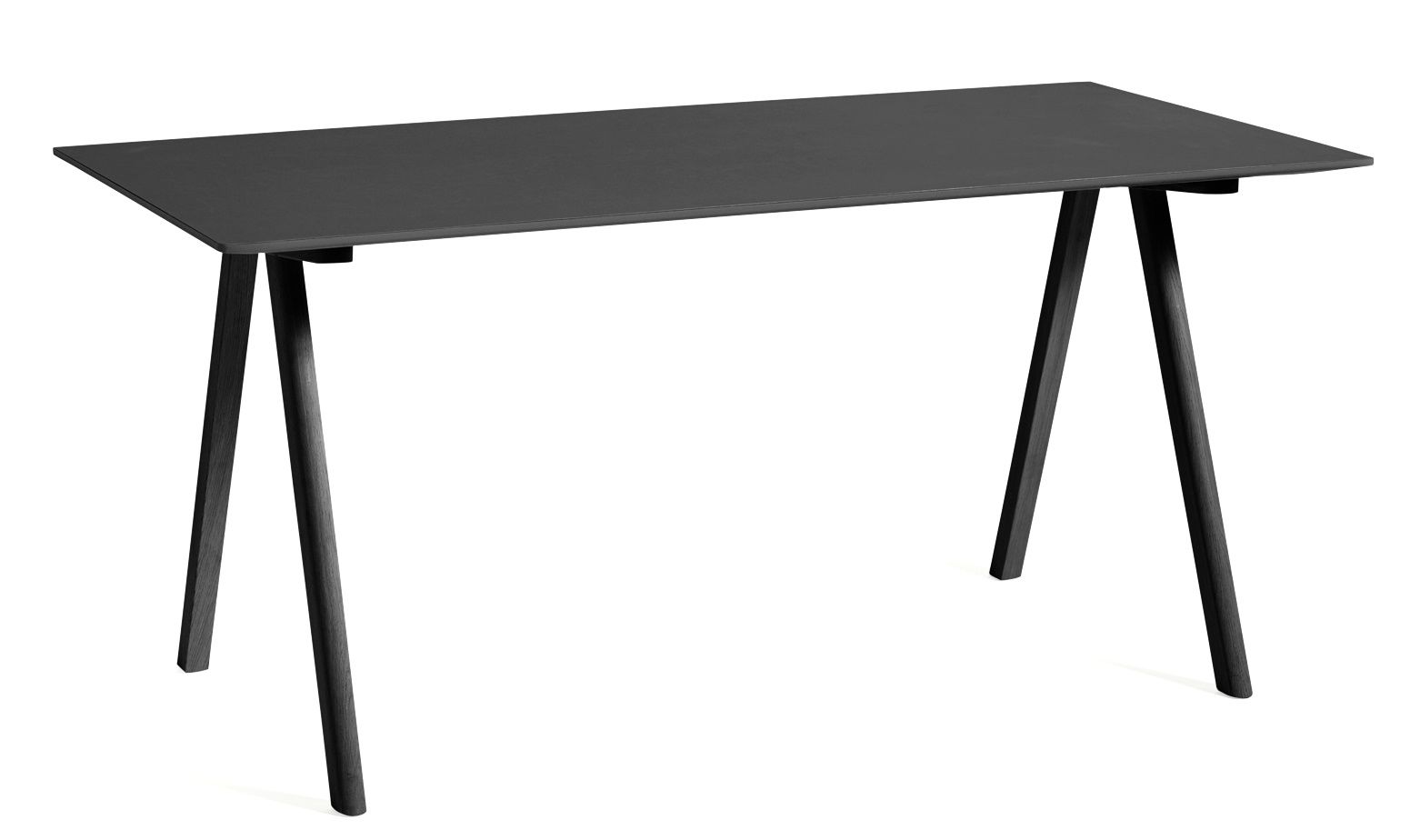 Copenhague Table CPH 10 Hay Chêne verni à l'eau / Plateau Linoléum gris chants MDF