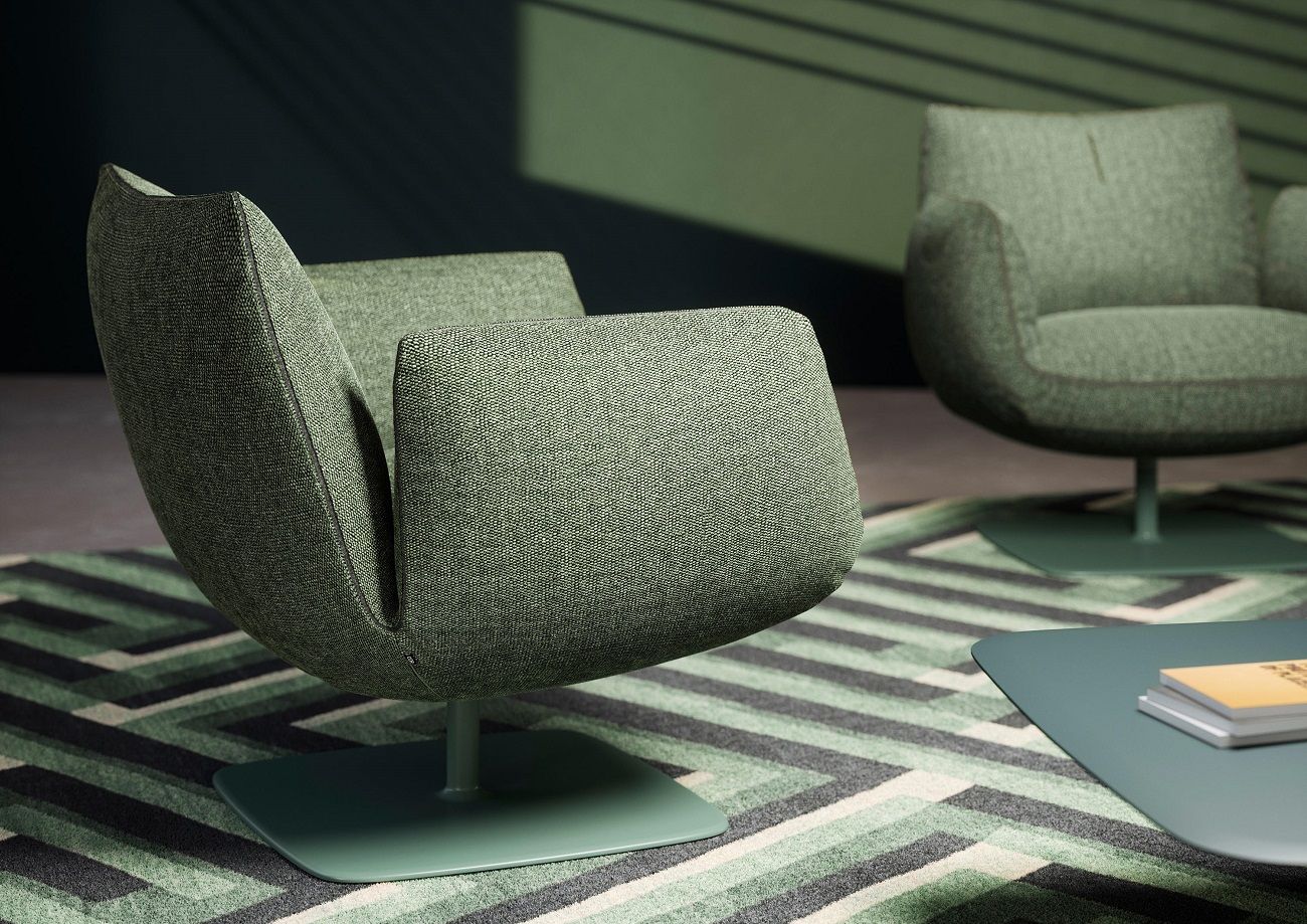 Jalis Clubsessel / Fauteuil pivotant avec pied assiette Cor
