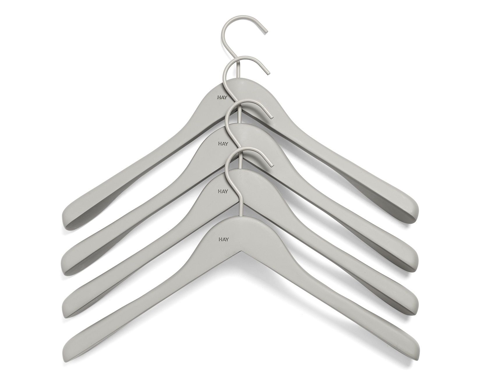 Soft Coat Hanger Wide 44 Set de 4 cintres Hay 