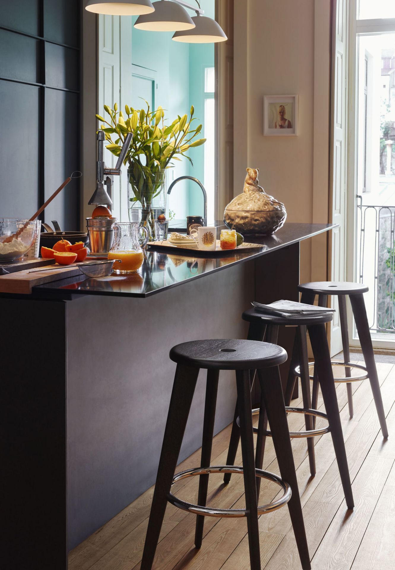 Tabouret Haut Tabouret de bar Vitra Natural Chêne