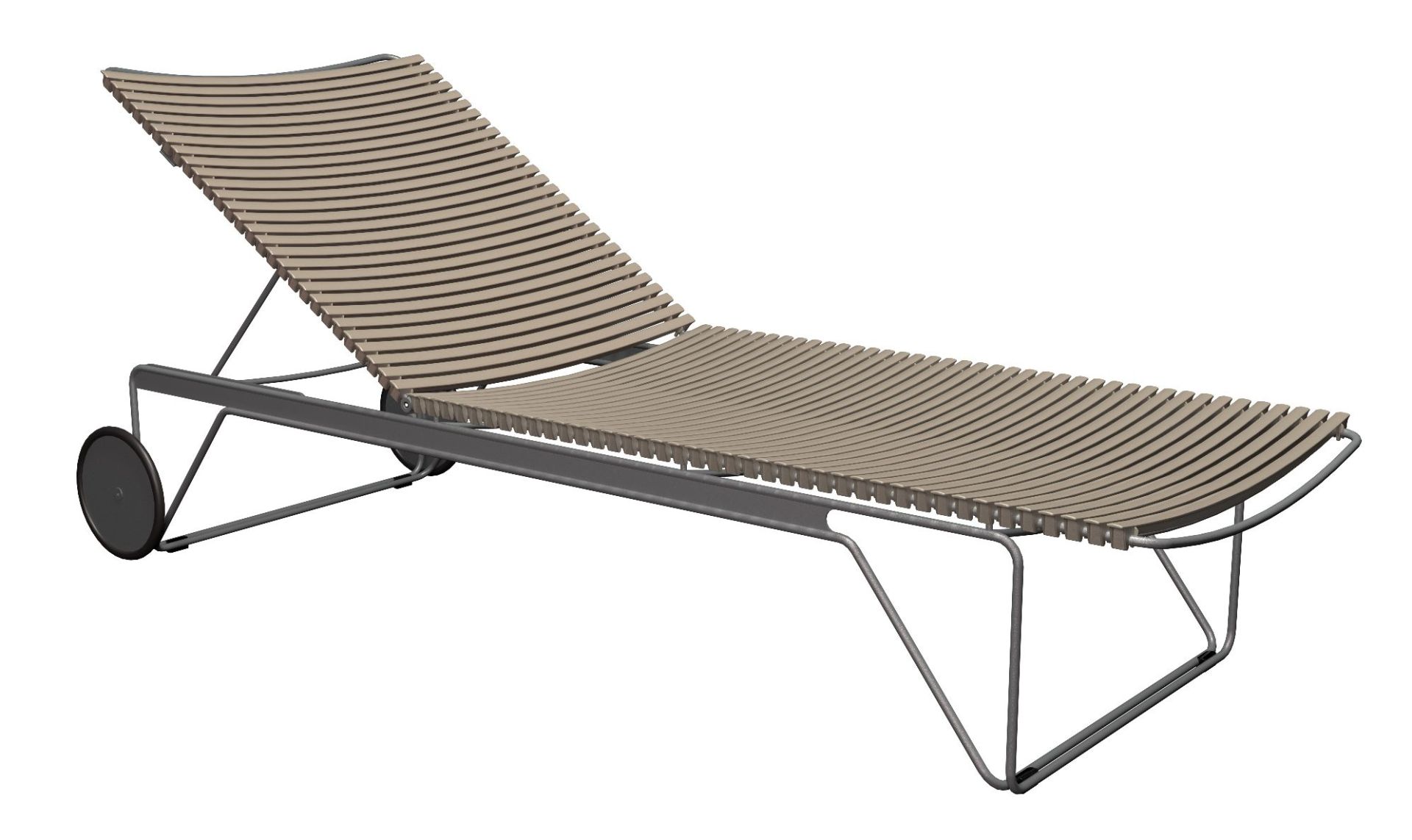 Click Chaise Longue ajustable Bain de soleil extérieur HOUE