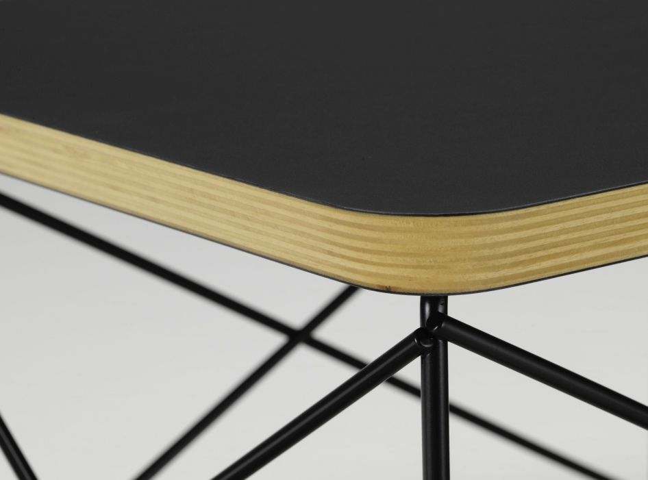 Occasional Table LTR Table d'appoint HPL Noir Vitra Fil d'acier noir revêtu par poudre