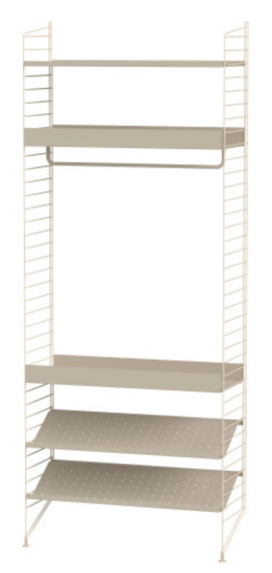 Système de rayonnage au sol de la chambre à coucher à cordes D String Furniture Beige - Beige