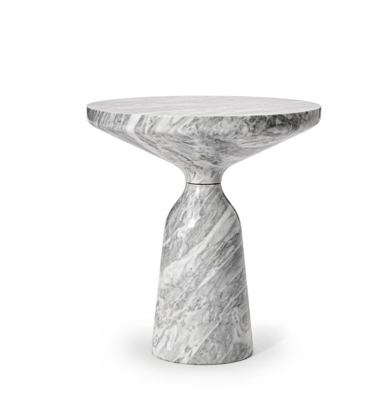 Bell Table d'appoint en marbre Grigio Nuvolato ClassiCon