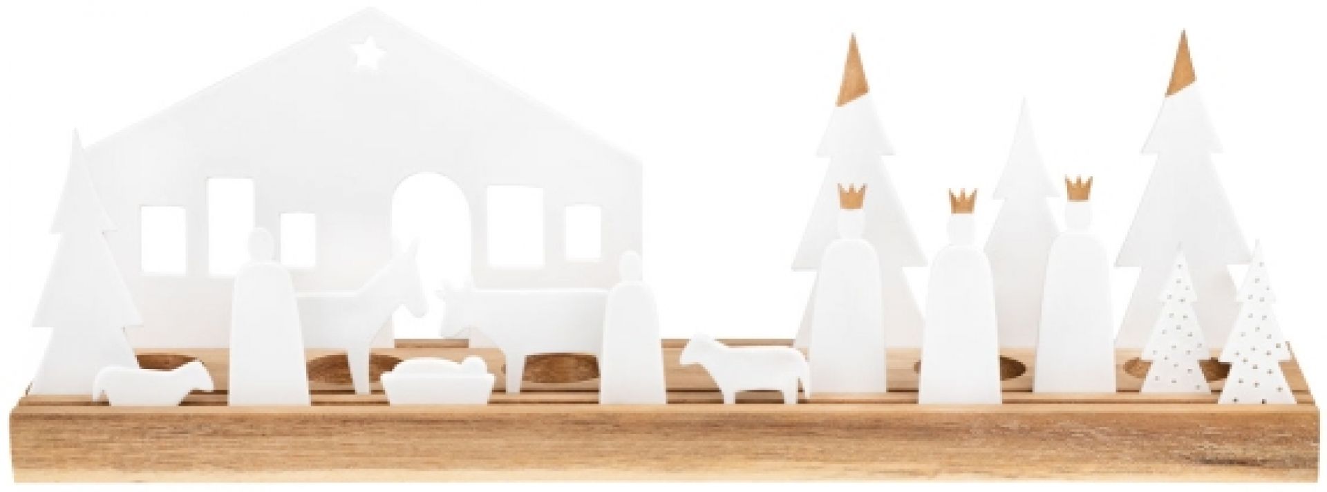 Crèche vivante d'objets lumineux de Noël Räder