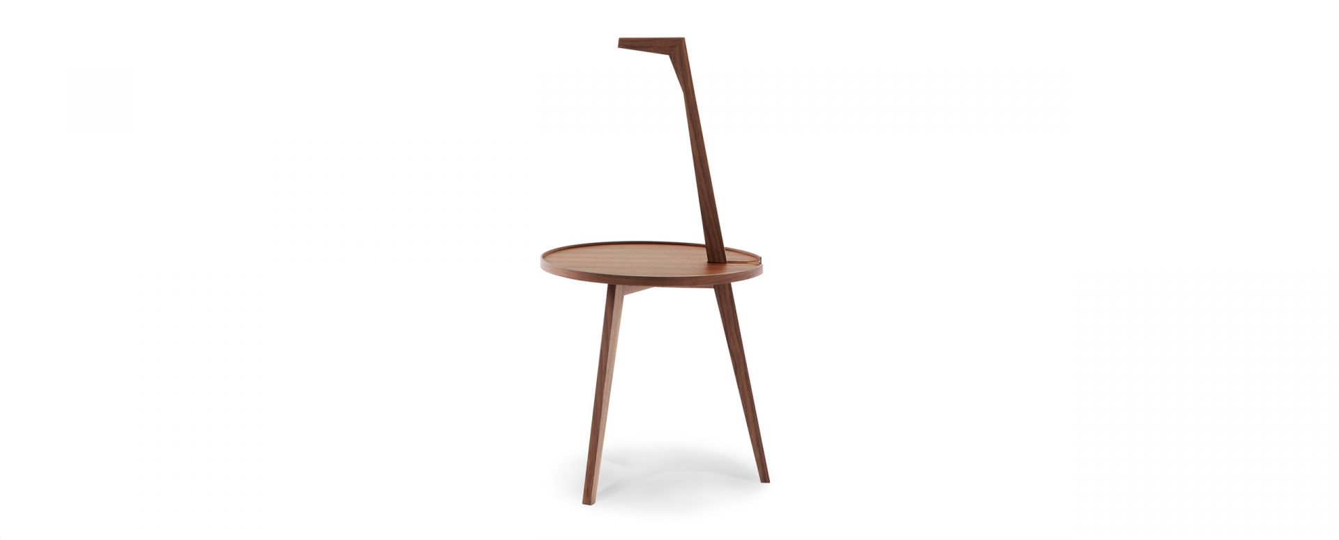 Cicognino Beistelltisch aus amerikanischem Nussbaum von Cassina: Design Beistelltisch mit drei Beinen.