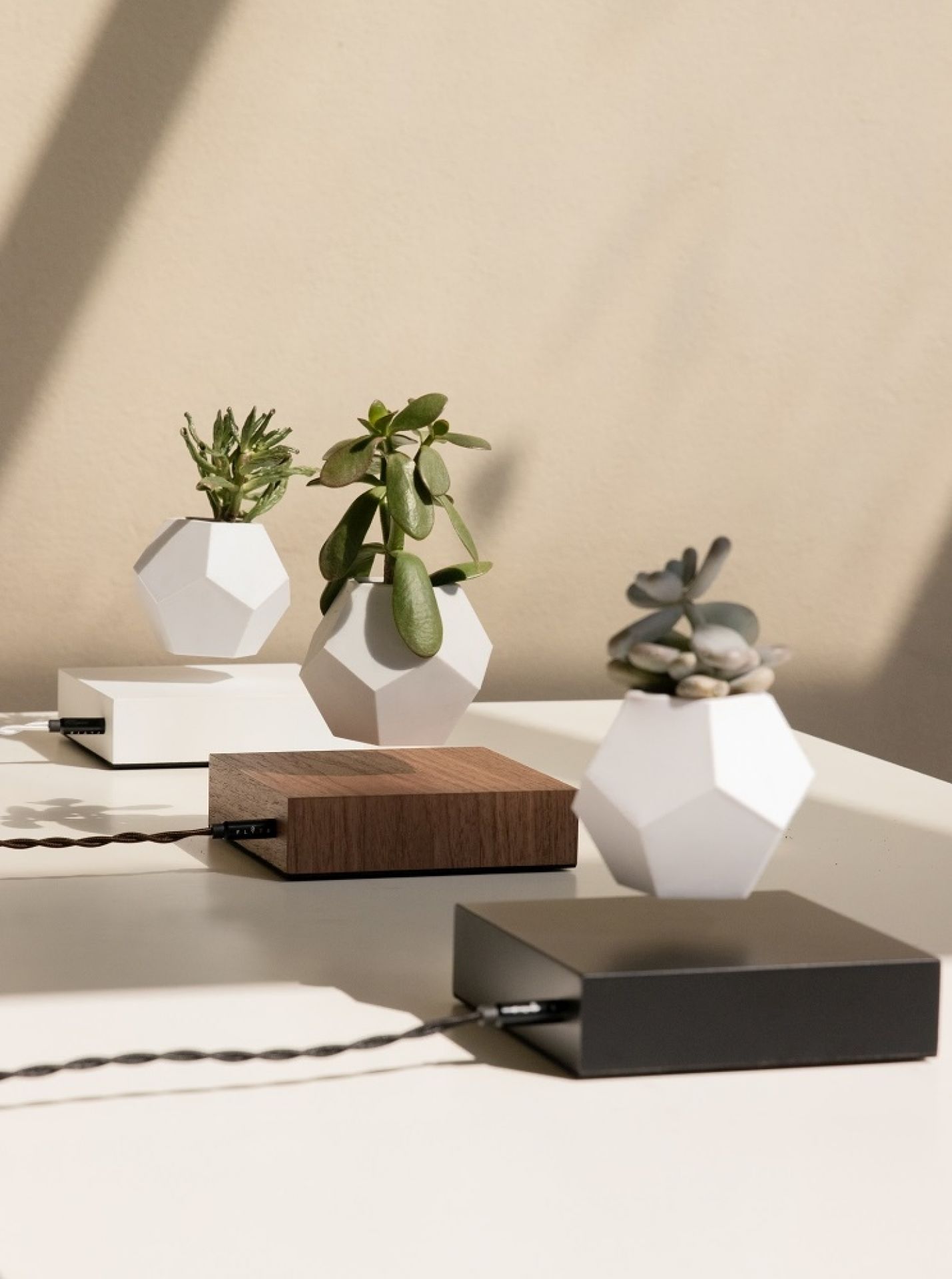 Lyfe flottant Vase Klein & More Bois d'érable Noir OFFRE SPECIALE