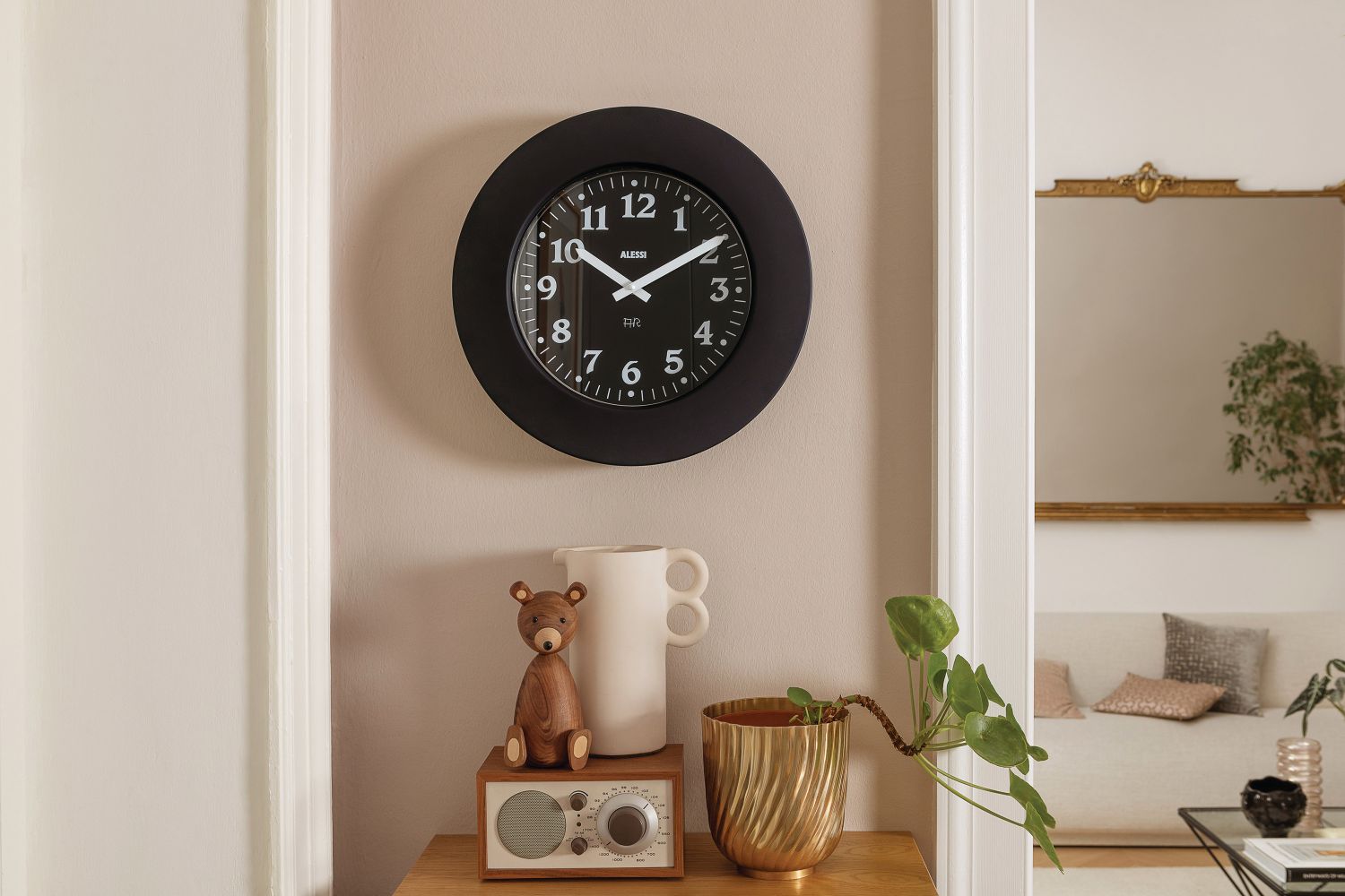 Momento Horloge murale 11 B noir Alessi 