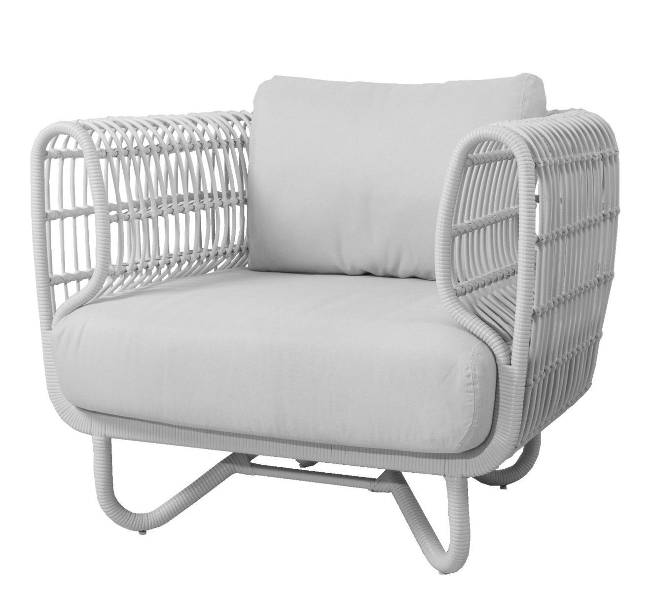 Nest Outdoor Lounge chaise avec coussin Cane-Line Structure Blanc / Coussin Blanc