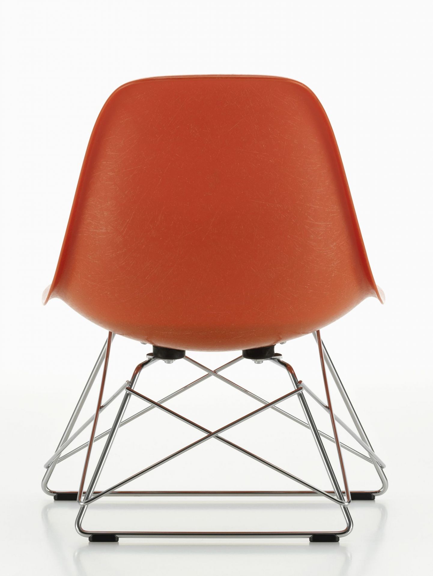 Eames Fiberglass Chair LSR chaise avec coussin d'assise Vitra