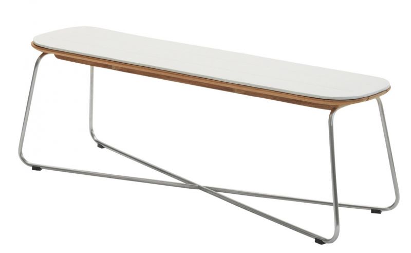 Lilium Banc Benche Cushion Coussin d'assise extérieur Skagerak by Fritz Hansen Blanc