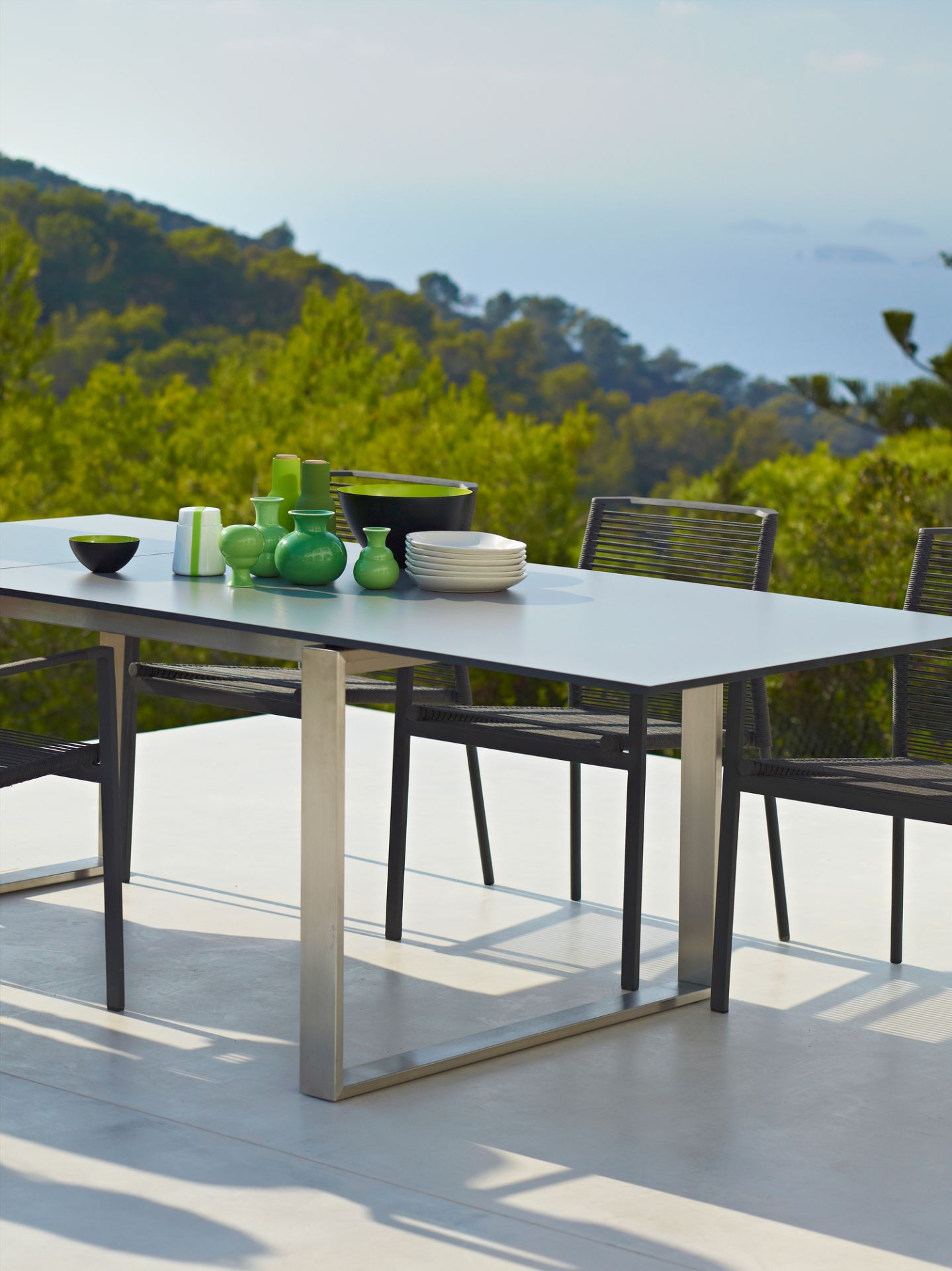 Edge Outdoor Table à manger avec 2 allonges Cane-Line