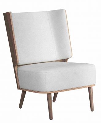 Serena Lounge Chair fauteuil chêne teinté foncé novoform 