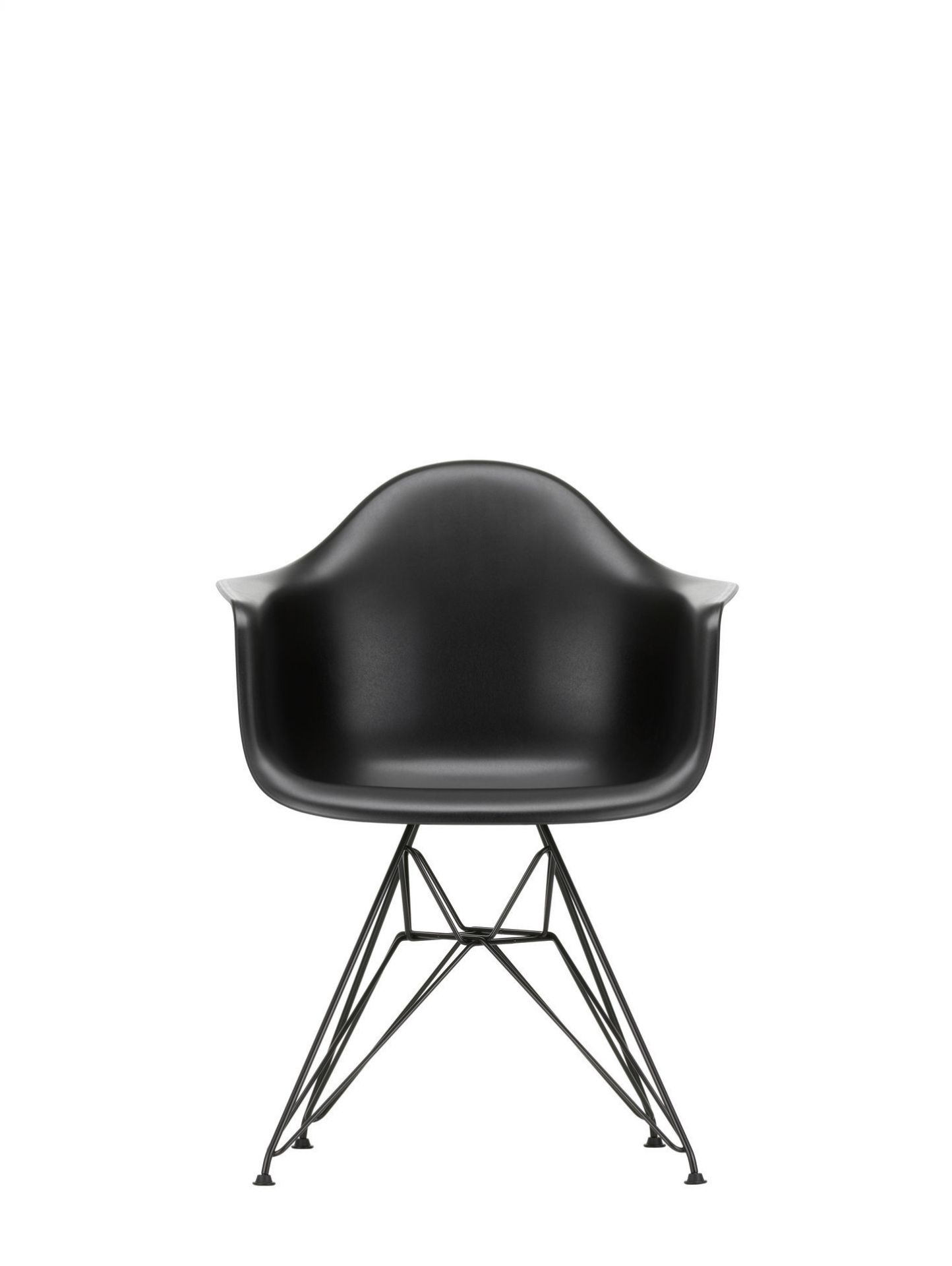 Eames Plastic Arm Chair DAR Chaise Vitra Chromé - Rouille orange