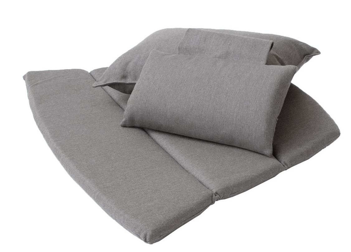 Breeze Outdoor Fauteuil à dossier haut Cane-Line Taupe avec coussins