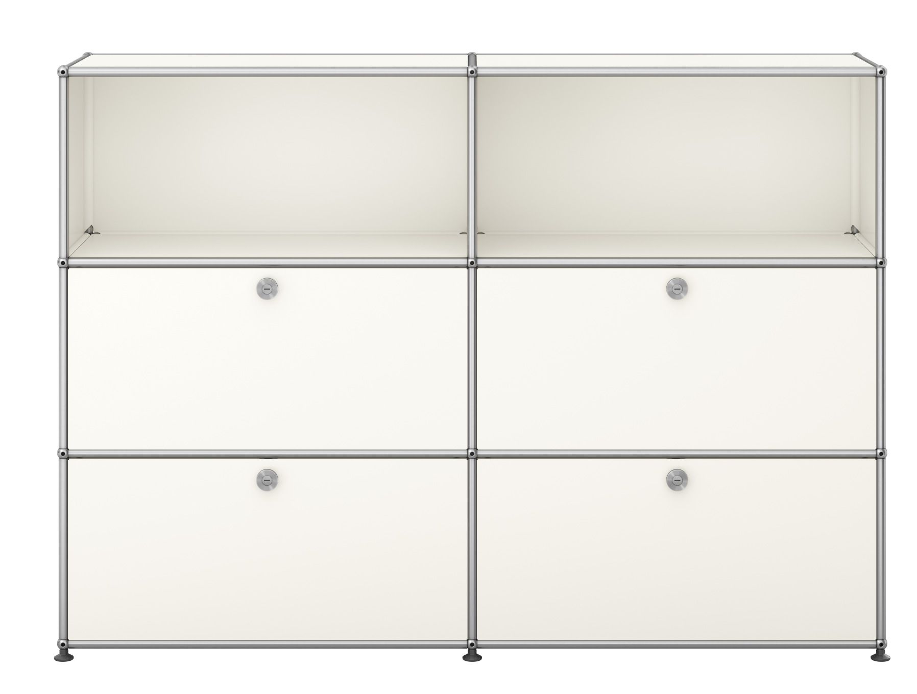 USM Haller Highboard 2 Open / 2 Flaps / 2 Drawer Blanc pur - FAST DELIVERY        USM Haller Highboard 2 Open / 2 Flaps / 2 Drawer Blanc pur - FAST DELIVERY