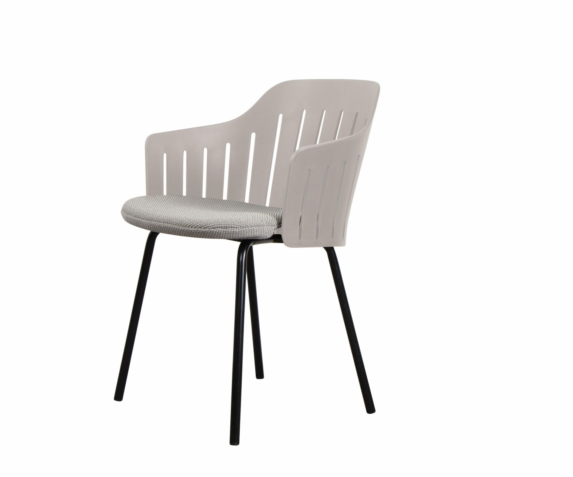 Choice Outdoor chaise structure acier 4 pieds taupe Cane-Line 