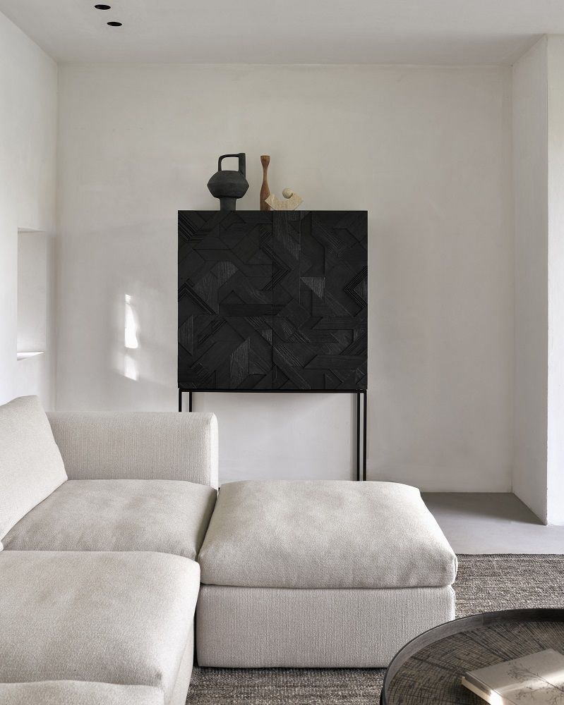 Graphic Armoire 2 portes teck noir Ethnicraft