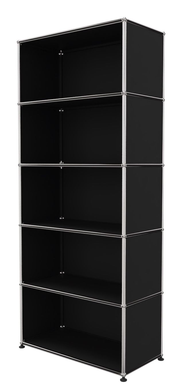 USM Haller Étagère Ouvrir H 179 cm Noir graphite - FAST DELIVERY