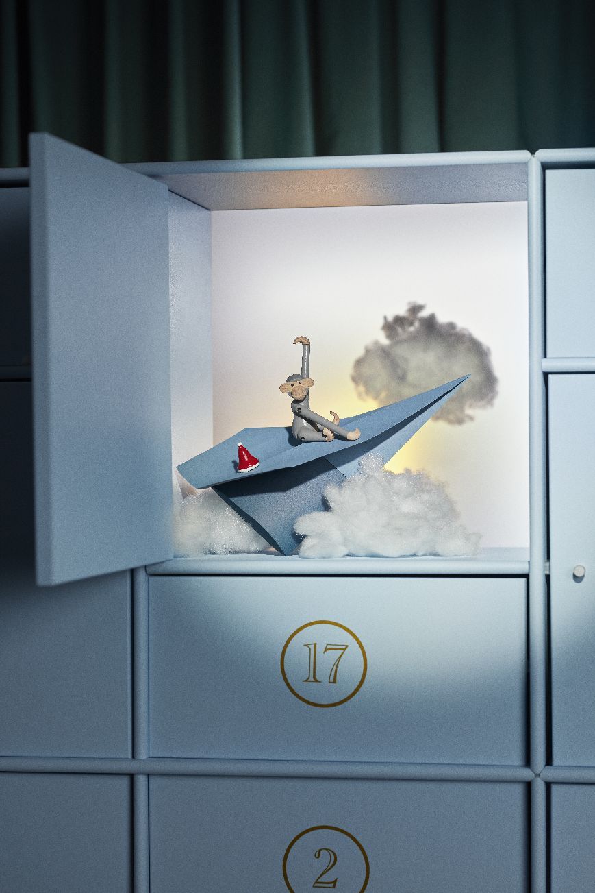 Singe mini coloré Kay Bojesen Gris