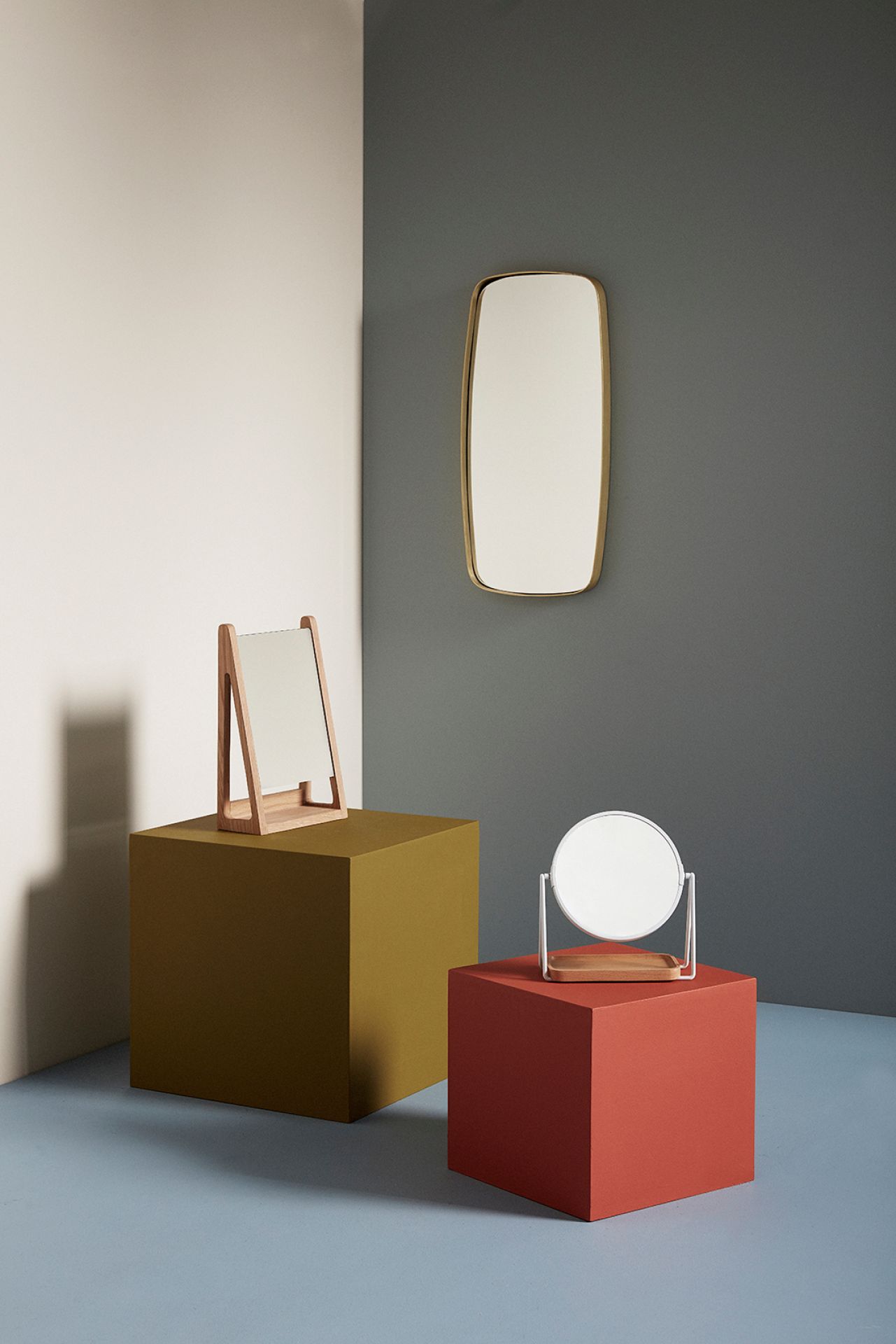 Mirror Brass Miroir Mural Hübsch Interior OFFRE SPECIALE