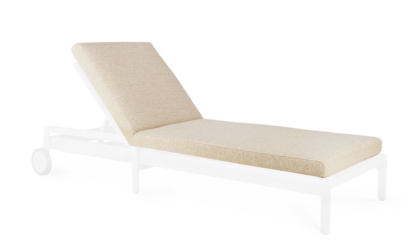 Coussin pour chaise longue Jack Outdoor Natural Ethnicraft Beige Outdoor Liegenauflage für Jack Liege von Ethnicraft, bequemes Kissen für Gartenmöbel.