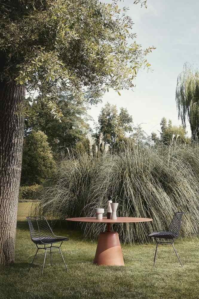 Flow Filo Indoor/Outdoor Chair Chaise piètement traîneau MDF Italia 