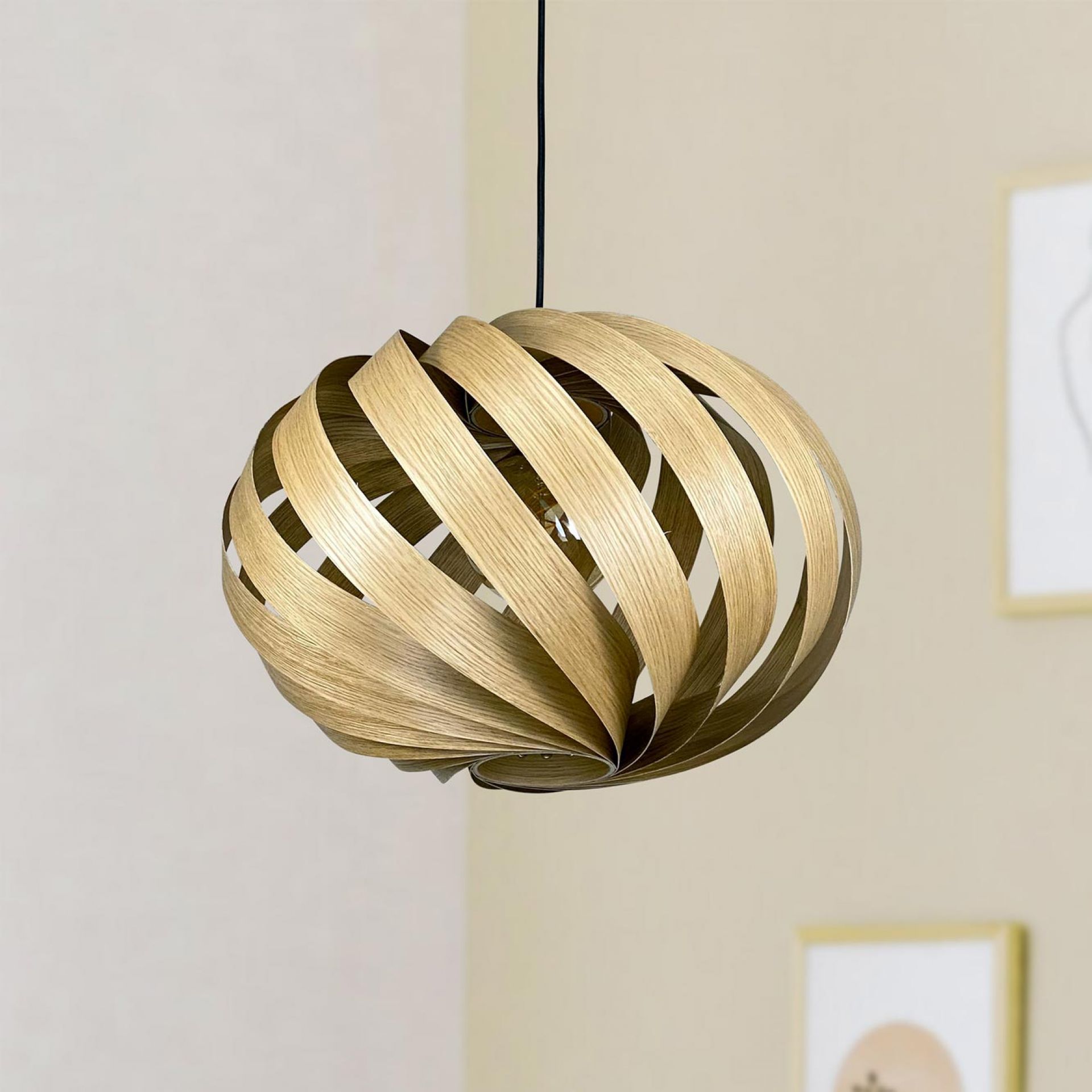 Serentia Lampe à suspendre Chêne Ø55 cm Gofurnit