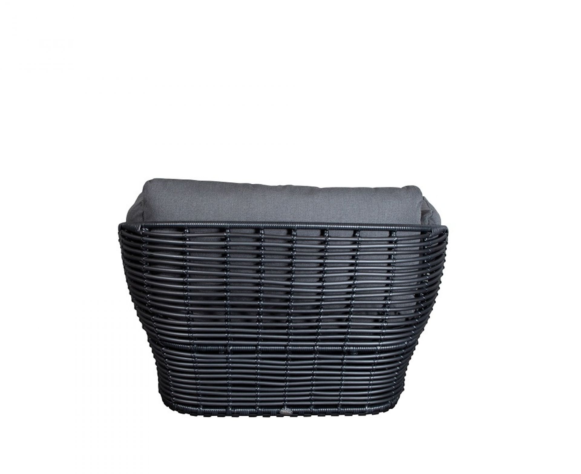 Basket Outdoor Lounge Chaise Cane-Line Structure graphite / coussins gris