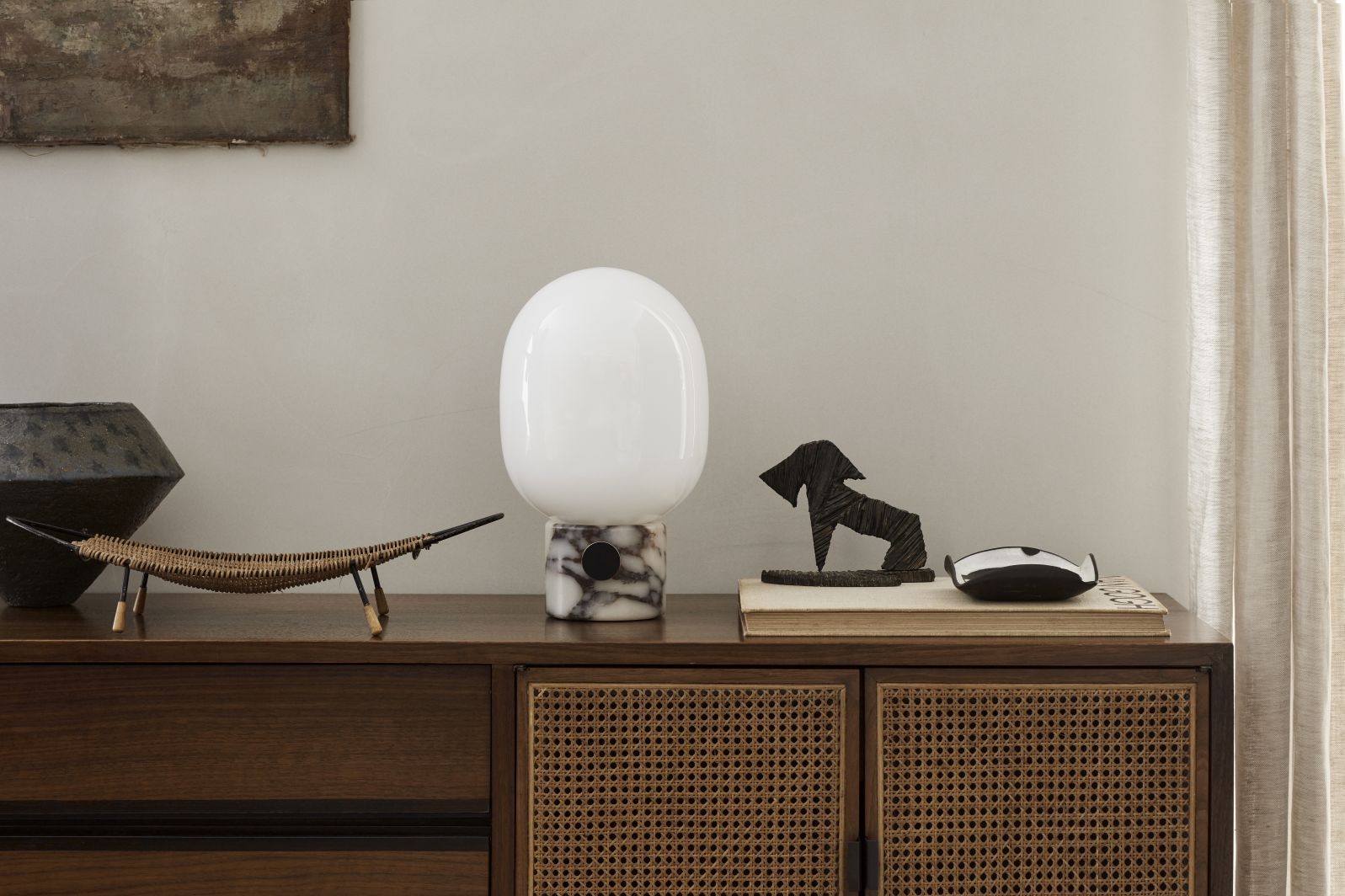 JWDA Lampe de table Large Travertine Rouge Audo Copenhagen